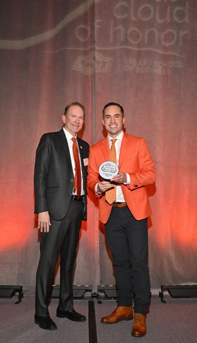 Receiving the Cumulus Award